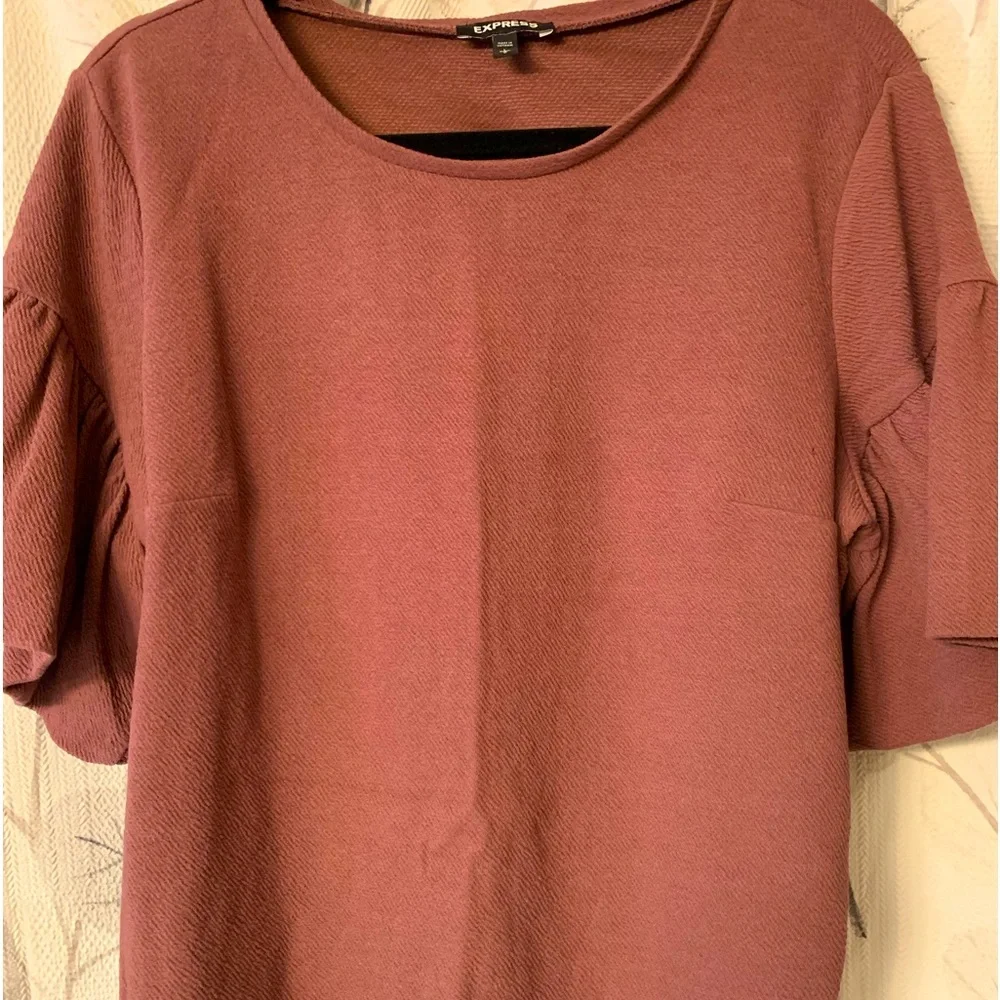 Express Tops:Express Top Pink Half Bell Sleeve Color: Dusty Rose Size: L